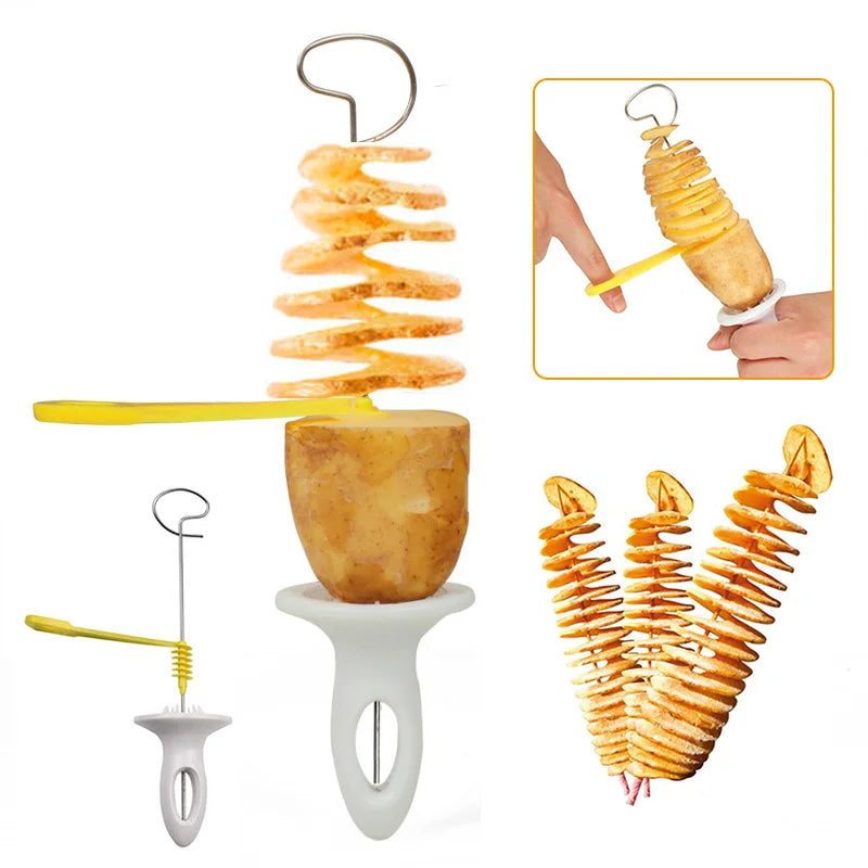 Creative Vegetable Tools Potato Spiral Cutter Machine for Fun Potato Towers, Kitchen Accessories & Vegetable Slicer