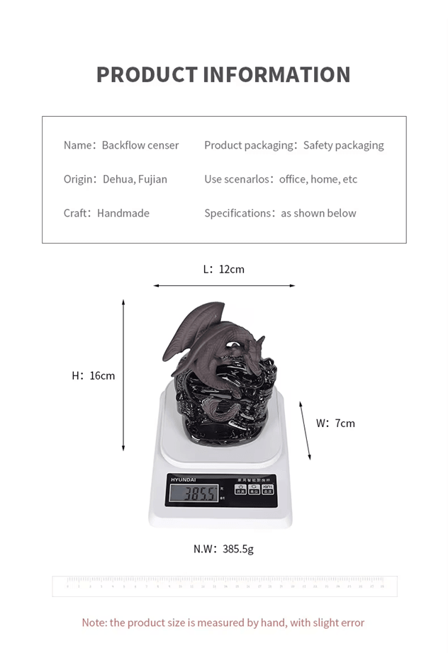 Ceramic Dragon Backflow Incense Burner For Home Decor And Aromatherapy 1