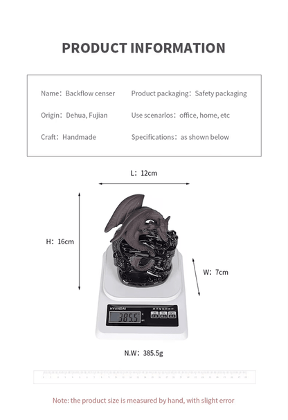 Ceramic Dragon Backflow Incense Burner For Home Decor And Aromatherapy 1