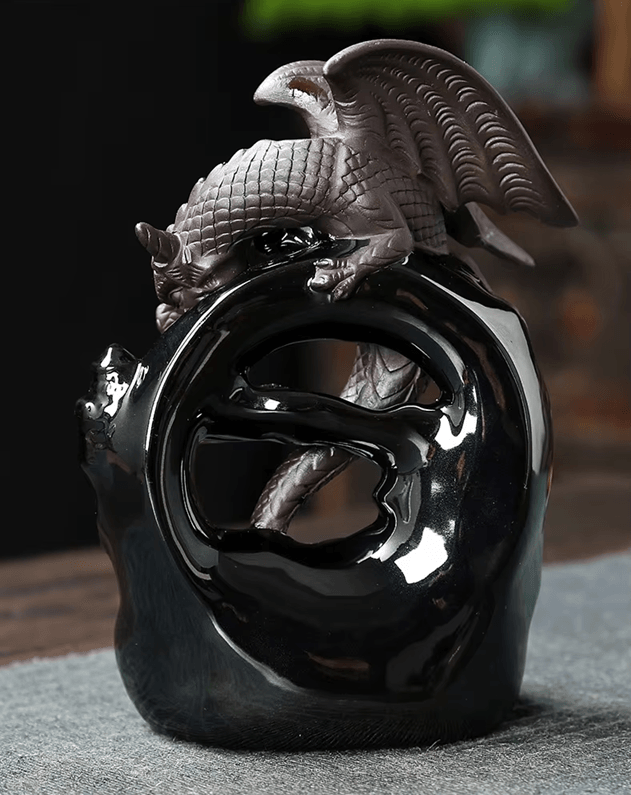 Ceramic Dragon Backflow Incense Burner For Home Decor And Aromatherapy 2