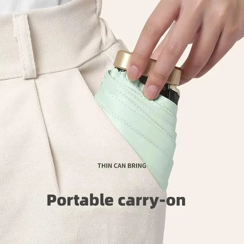Xiaomi Mini Capsule Umbrella, Ultra Light Small Pocket Rain Umbrella with Vinyl Folding & UV Protection