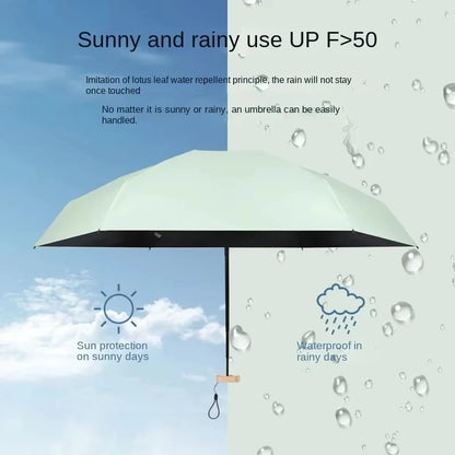 Xiaomi Mini Capsule Umbrella, Ultra Light Small Pocket Rain Umbrella with Vinyl Folding & UV Protection