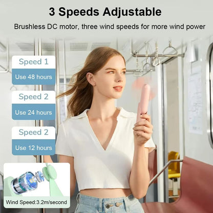 Portable Mini Handheld Fan With USB Rechargeable 2000mAh Power Bank And 3Speed Foldable Design 2