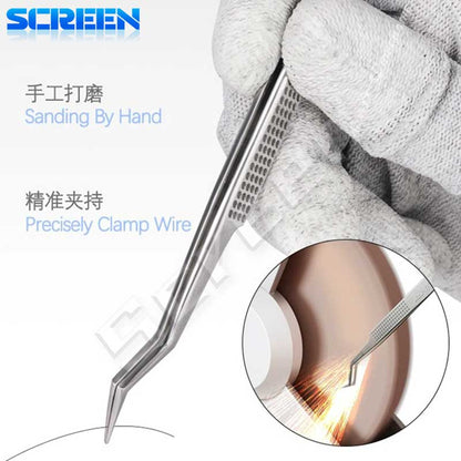 Professional Solder Tweezers for Electronics, MECHANIC AAX Precision Positioning Tool with Non-Slip Grip & Durable