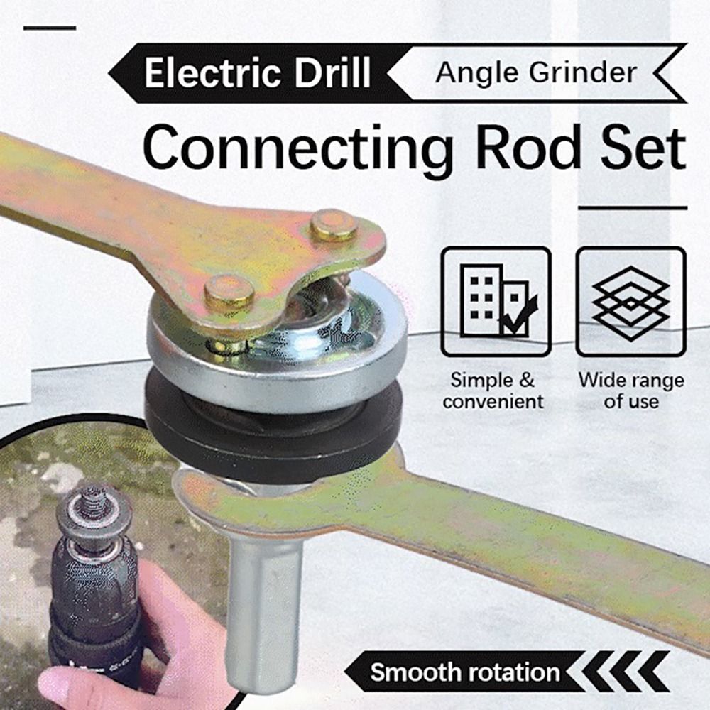 Electric Drill Conversion Kit, Metal Angle Grinder Adapter Tool with Connecting Rod for Cutting Disc, Polishing Wheel