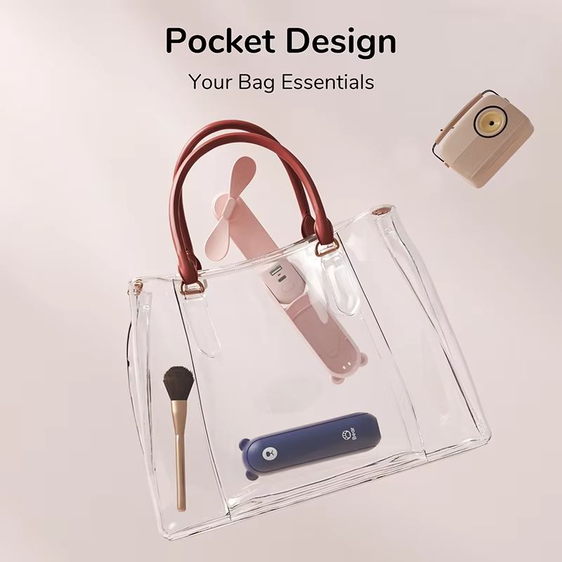 JISULIFE 3in1 Portable Handheld Fan With Power Bank And Flashlight 4500mAh USB Rechargeable 5