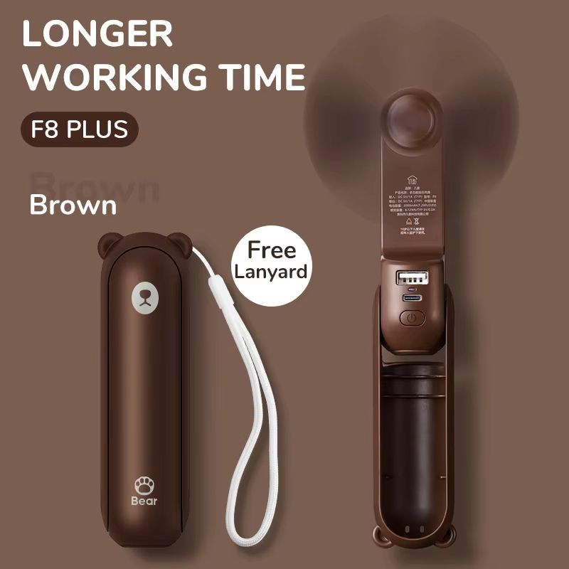 JISULIFE 3in1 Portable Handheld Fan With Power Bank And Flashlight 4500mAh USB Rechargeable 14