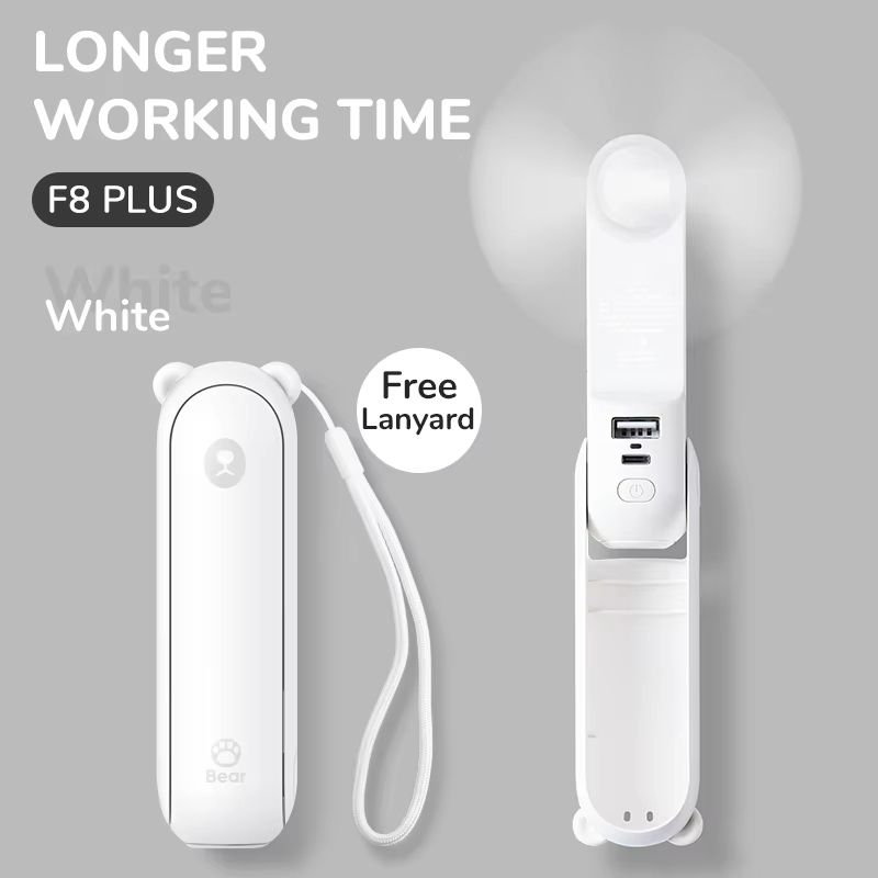 JISULIFE 3in1 Portable Handheld Fan With Power Bank And Flashlight 4500mAh USB Rechargeable 7