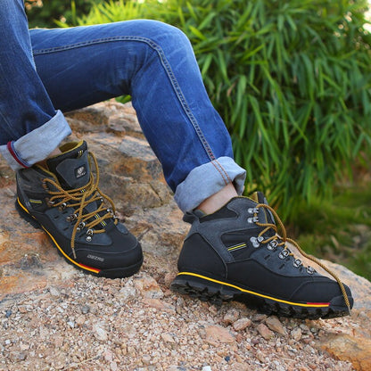 Mens Hiking Shoes Outdoor Mountain Climbing Sneakers, Durable Fashion Casual Snow Boots for Winter Trekking & Outdoor
