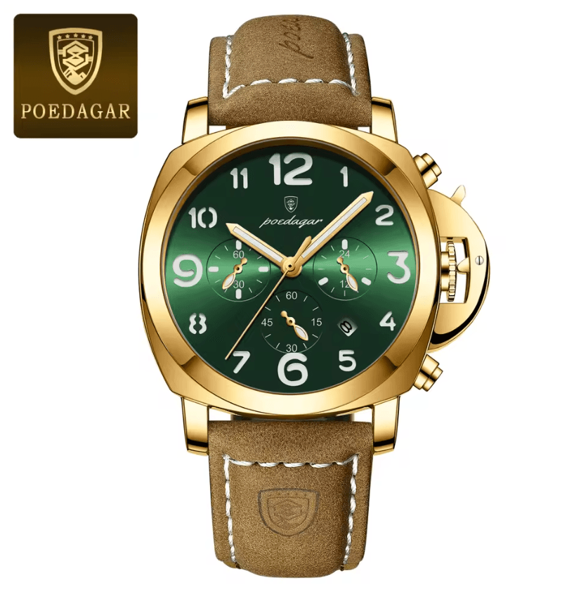 Luxury Military Watch For Men Waterproof Quartz Sports Timepiece With Leather Strap 9