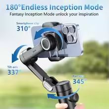 AOCHUAN Smart XE 3Axis Smartphone Gimbal Stabilizer With Fill Light  Face Tracking 3