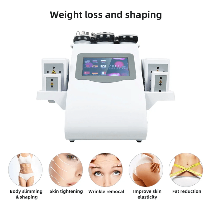 Professional 6 in 1 Cavitation Machine for Body Sculpting and Skin Tightening