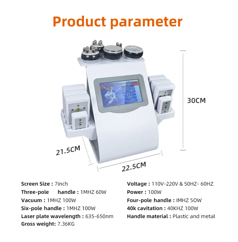 Professional 6 In 1 Cavitation Machine For Body Sculpting And Skin Tightening 3