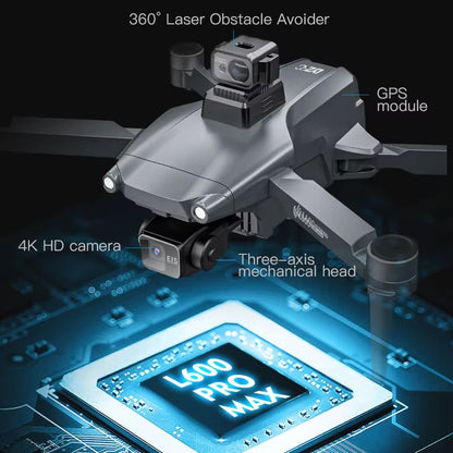 L600 PRO MAX 2025 GPS Drone With 4K Dual Camera  3Axis Gimbal 2