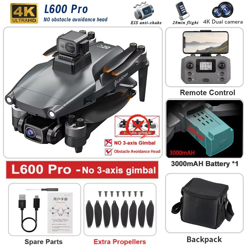L600 PRO MAX 2025 GPS Drone With 4K Dual Camera  3Axis Gimbal 9