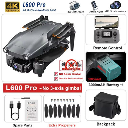 L600 PRO MAX 2025 GPS Drone With 4K Dual Camera  3Axis Gimbal 6