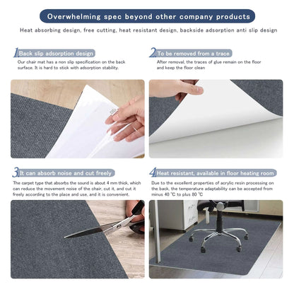 Keilymat 90x120cm Office Chair Mat  Hardwood Floor Protector For Gaming  Work 2