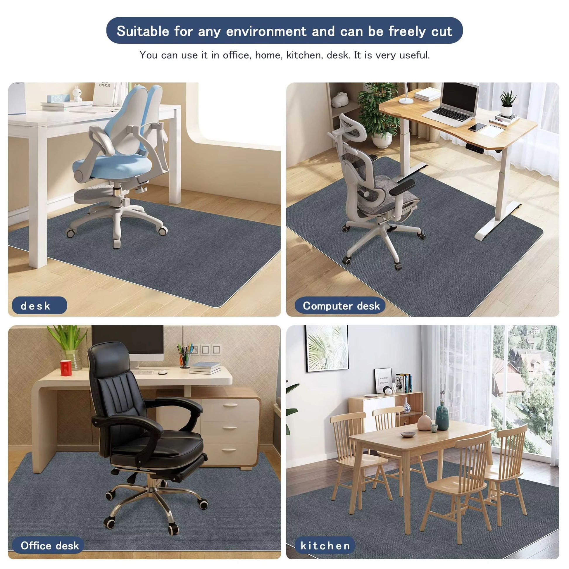 Keilymat 90x120cm Office Chair Mat  Hardwood Floor Protector For Gaming  Work 5