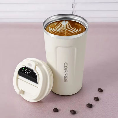 450ml Smart Display Thermos Bottle  Stainless Steel Vacuum Thermal Mug 12