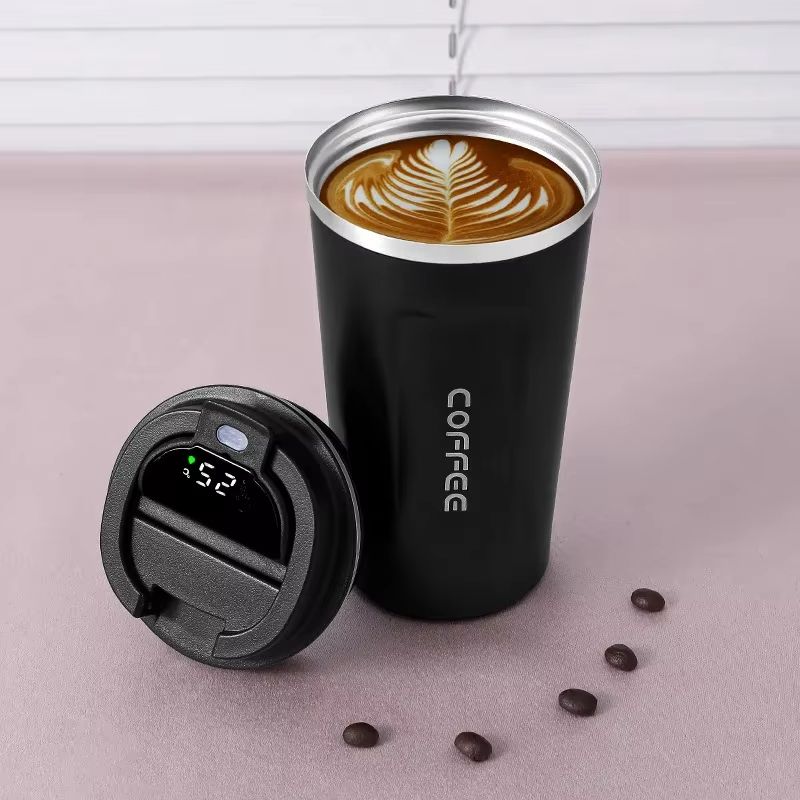 450ml Smart Display Thermos Bottle  Stainless Steel Vacuum Thermal Mug 14