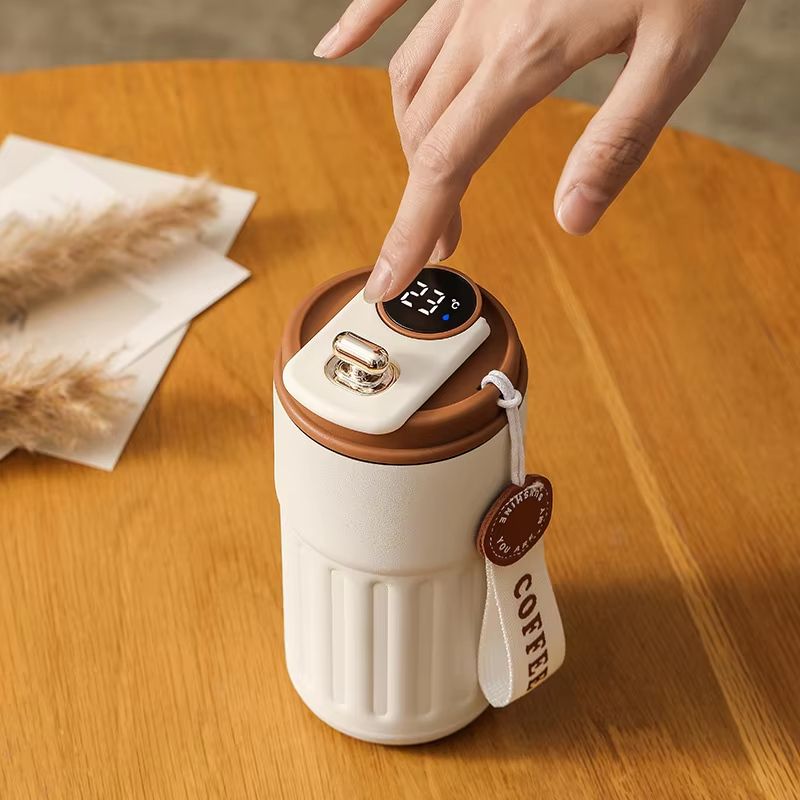 450ml Smart Display Thermos Bottle  Stainless Steel Vacuum Thermal Mug 4