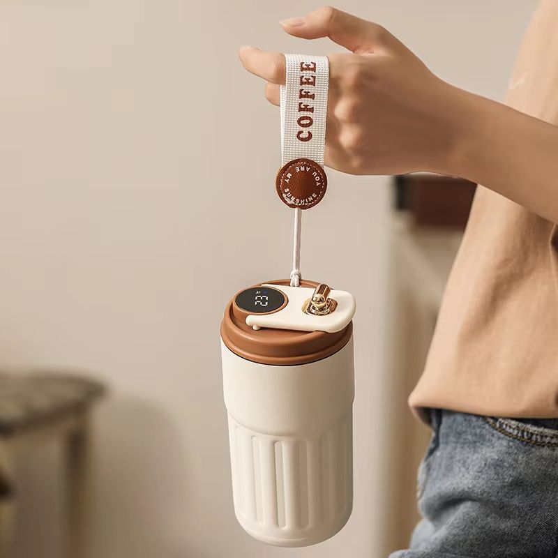 450ml Smart Display Thermos Bottle  Stainless Steel Vacuum Thermal Mug 5