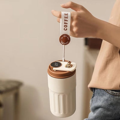 450ml Smart Display Thermos Bottle  Stainless Steel Vacuum Thermal Mug 5