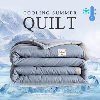 2025 Japanese Polyester Cotton Quilted Summer Quilt – Lightweight & Skin-Friendly