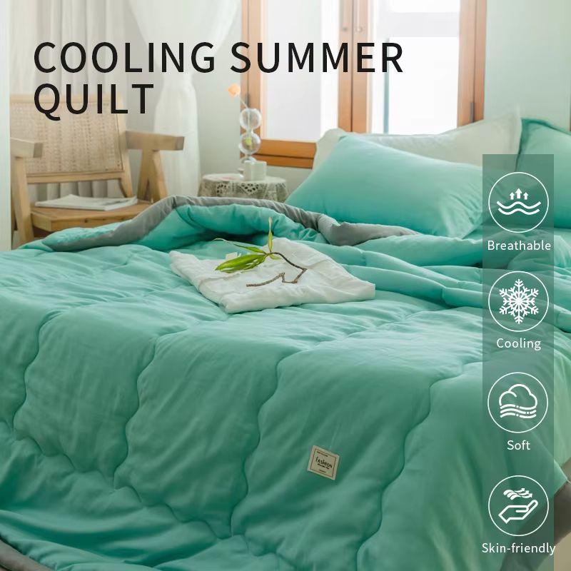 2025 Japanese Polyester Cotton Quilted Summer Quilt  Lightweight  SkinFriendly 1