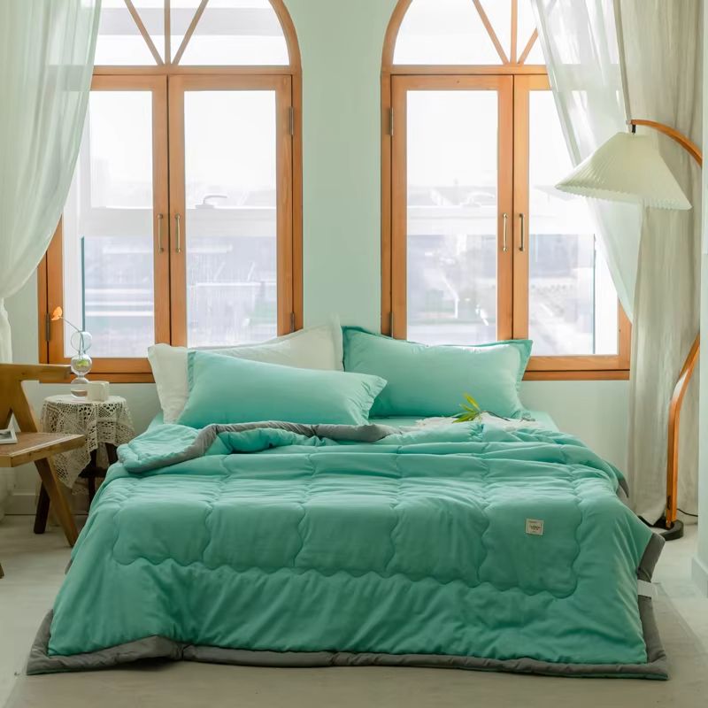 2025 Japanese Polyester Cotton Quilted Summer Quilt  Lightweight  SkinFriendly 7
