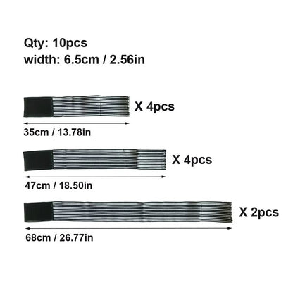 10pcs Microcurrent Conductive Silicone Electrode Pads With Adjustable Elastic Bands For EMS 1