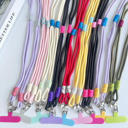Double Color Personalized Mobile Phone Universal Lanyard, Long Rope Shoulder Strap, Trendy Fashion Safety Neck Rope