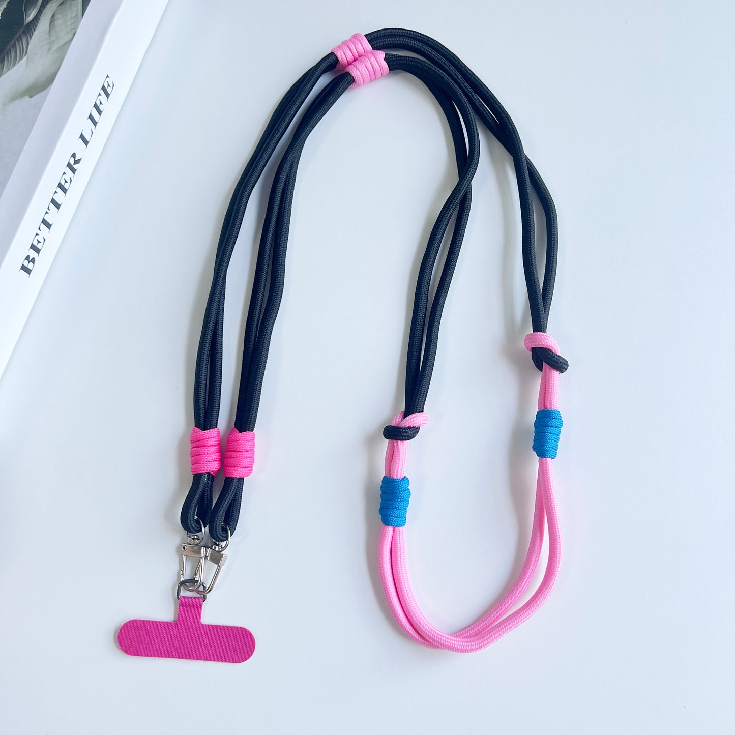 Double Color Personalized Mobile Phone Universal Lanyard, Long Rope Shoulder Strap, Trendy Fashion Safety Neck Rope
