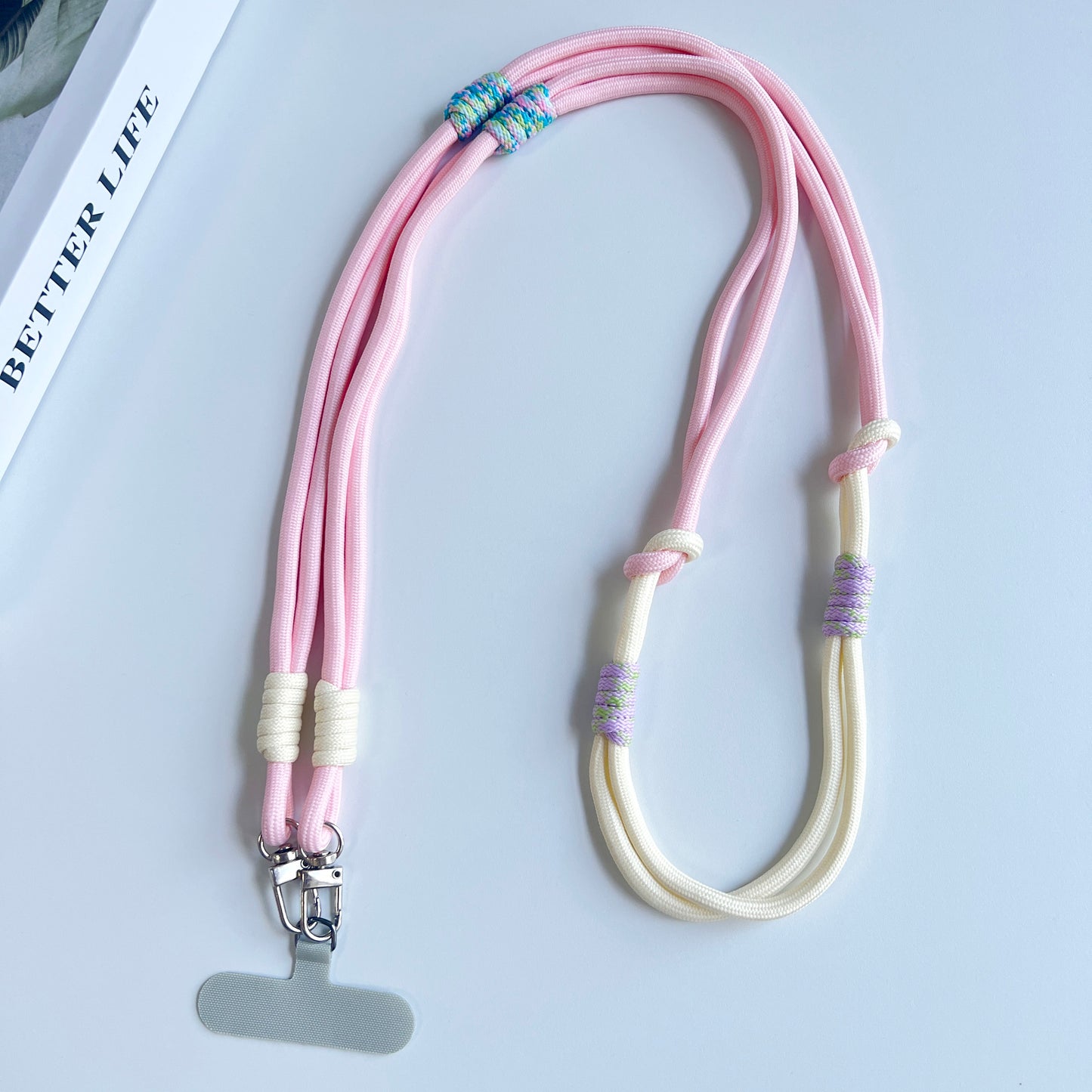 Double Color Personalized Mobile Phone Universal Lanyard, Long Rope Shoulder Strap, Trendy Fashion Safety Neck Rope