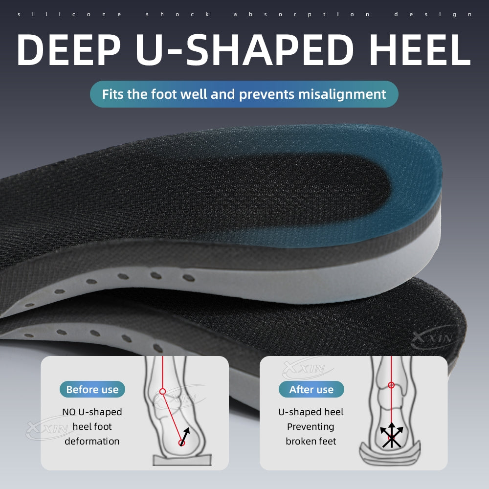 Arch Support Insoles, Gel Silicone Insoles, Orthotic Shoe Insoles, Sports Insoles Shock Absorption Shoe Pad