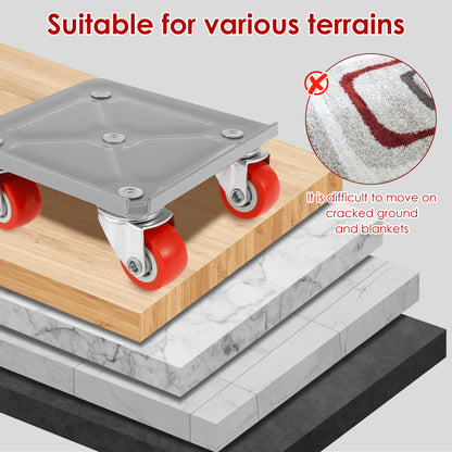 600KG Heavy Duty Furniture Lifter Mover, Labor-Saving Slider Roller Dolly for Easy Transpor