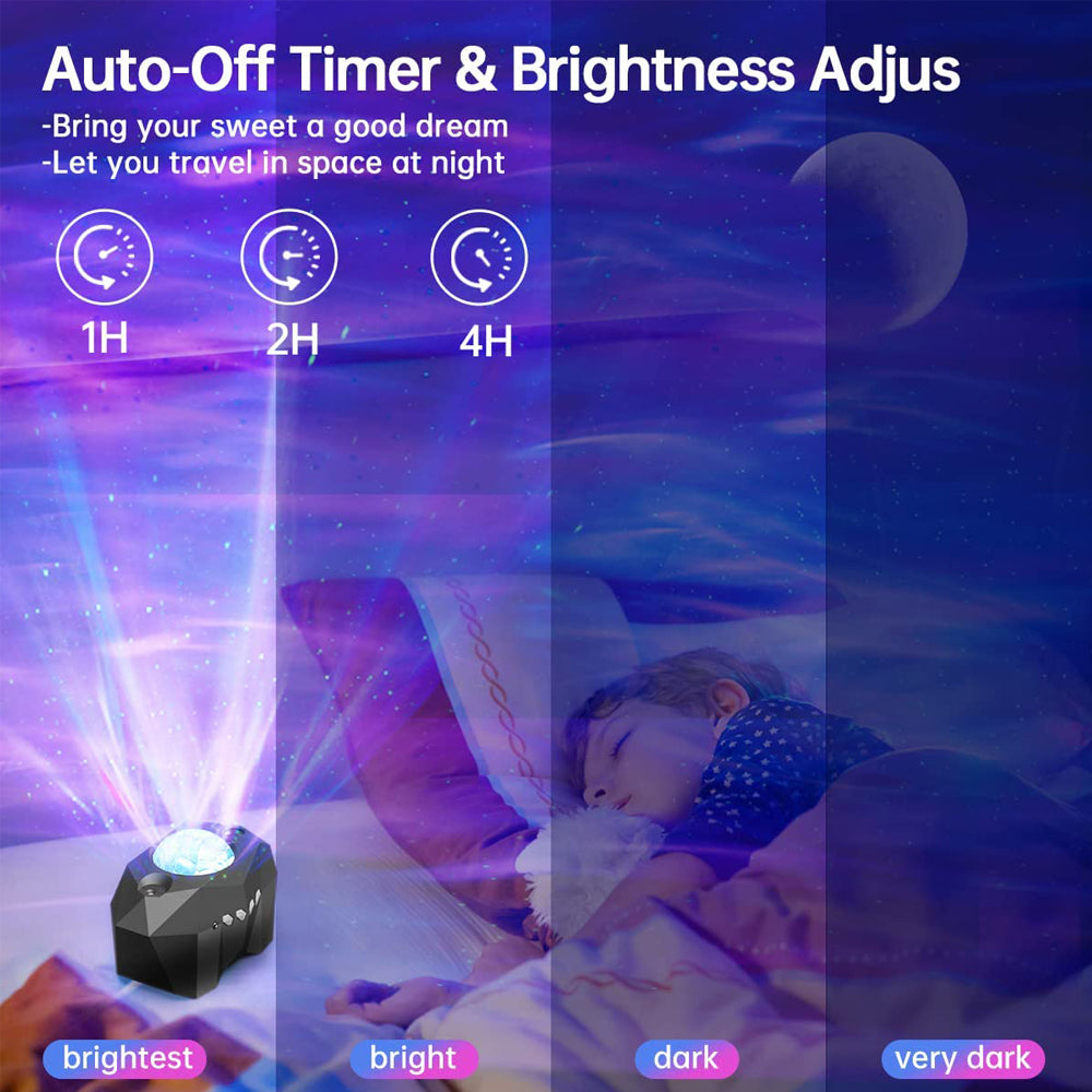 Magic Sky Galaxy Projector with Bluetooth Speaker, Northern Lights, Stars, and Moon Night Light for Kids Room Decor