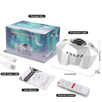 Magic Sky Galaxy Projector with Bluetooth Speaker, Northern Lights, Stars, and Moon Night Light for Kids Room Decor
