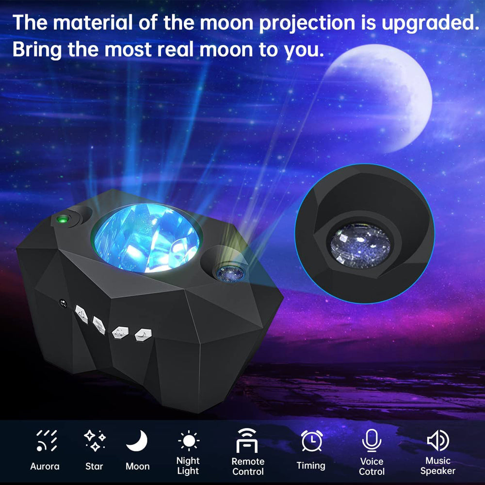 Magic Sky Galaxy Projector with Bluetooth Speaker, Northern Lights, Stars, and Moon Night Light for Kids Room Decor