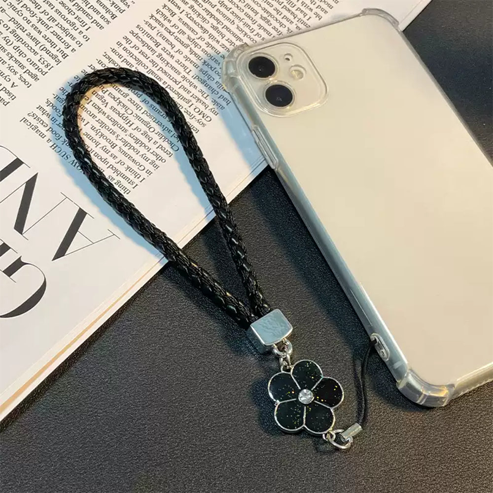 Colorful Small Flower Mobile Phone Lanyard Solid Color Phone Wrist Strap For USB ID Card Keychain U 3