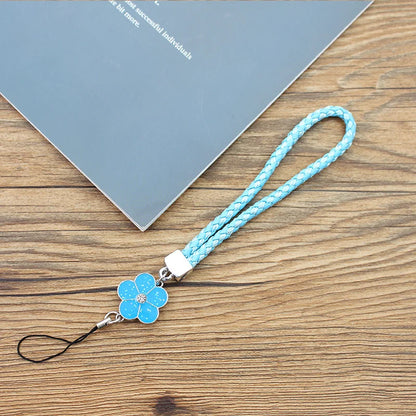 Colorful Small Flower Mobile Phone Lanyard Solid Color Phone Wrist Strap For USB ID Card Keychain U 9