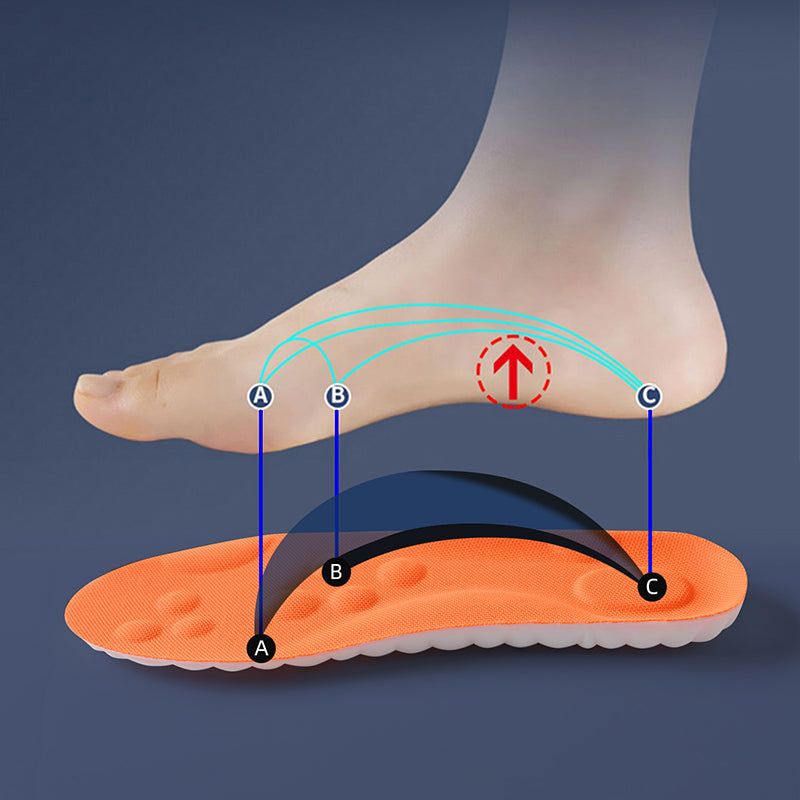 Latex Sport Insoles Soft High Elasticity Shoe Pads Orthotic Breathable Deodorant Shock Absorption C 1