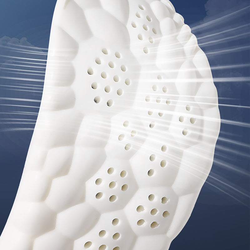 Latex Sport Insoles Soft High Elasticity Shoe Pads Orthotic Breathable Deodorant Shock Absorption C 4