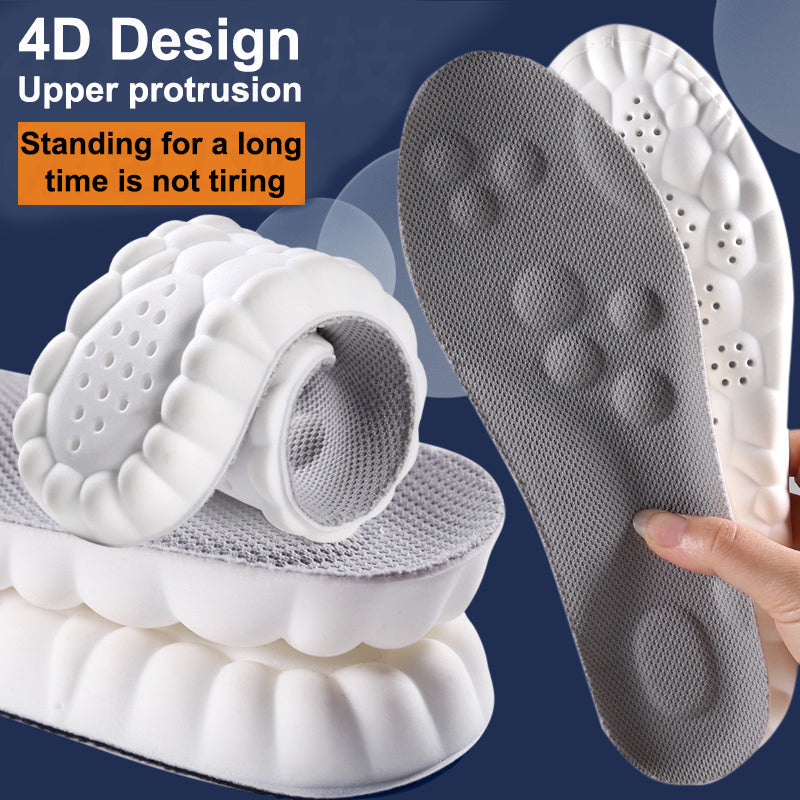 Latex Sport Insoles Soft High Elasticity Shoe Pads Orthotic Breathable Deodorant Shock Absorption C 7