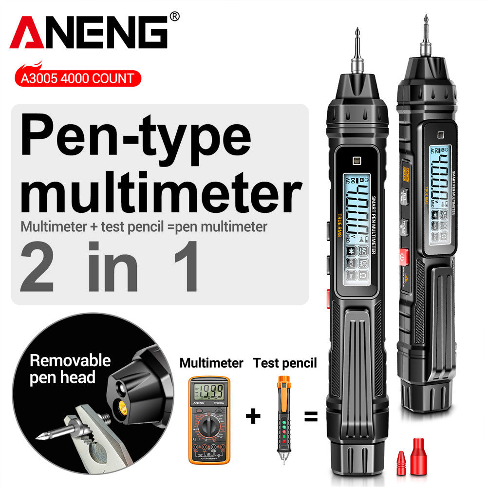 Professional ANENG Digital Multimeter Pen, Counts Auto-Ranging Meter, Non-Contact AC/DC Voltage, Ohm, Diode