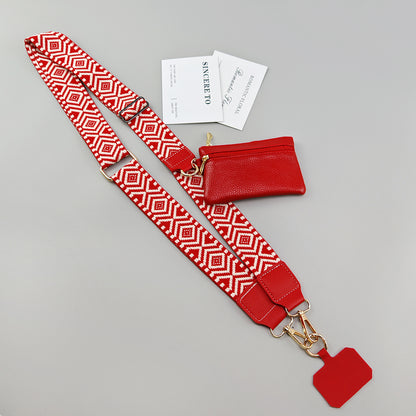 Crossbody Mobile Phone Lanyard Strap Adjustable, Anti Lost Phone Case Pendant, Zipper Wallet Card Coin Purse
