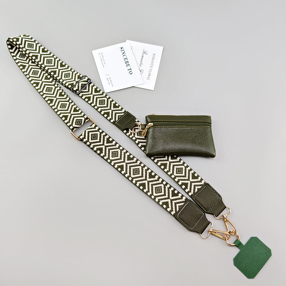 Crossbody Mobile Phone Lanyard Strap Adjustable, Anti Lost Phone Case Pendant, Zipper Wallet Card Coin Purse