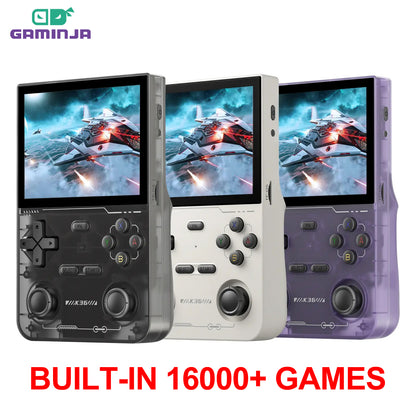 GAMINJA K36 3.5Inch IPS Screen Handheld Game Console, 64GB Memory Preloaded Classic Games, Portable Open Source