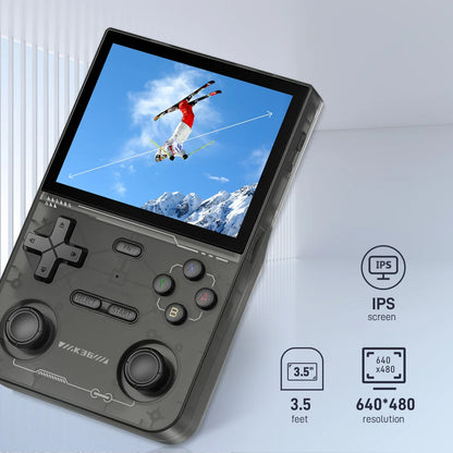 GAMINJA K36 3.5Inch IPS Screen Handheld Game Console, 64GB Memory Preloaded Classic Games, Portable Open Source