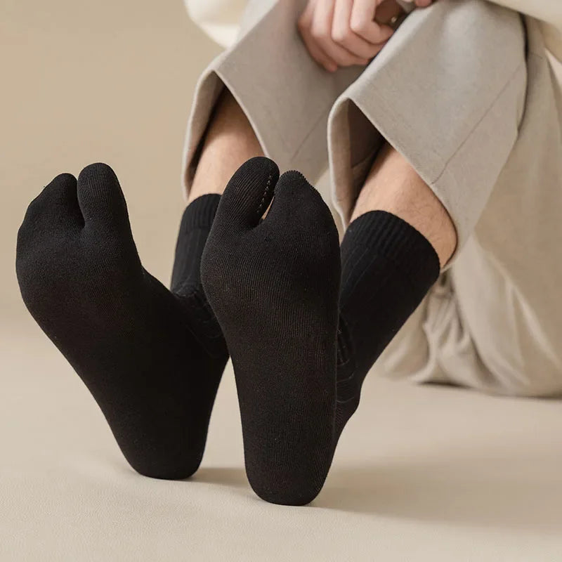 Fashion Japanese Style Tabi Toe Socks For Men Women Summer Fiber TwoFinger Socks Kimono  Flip Flop
